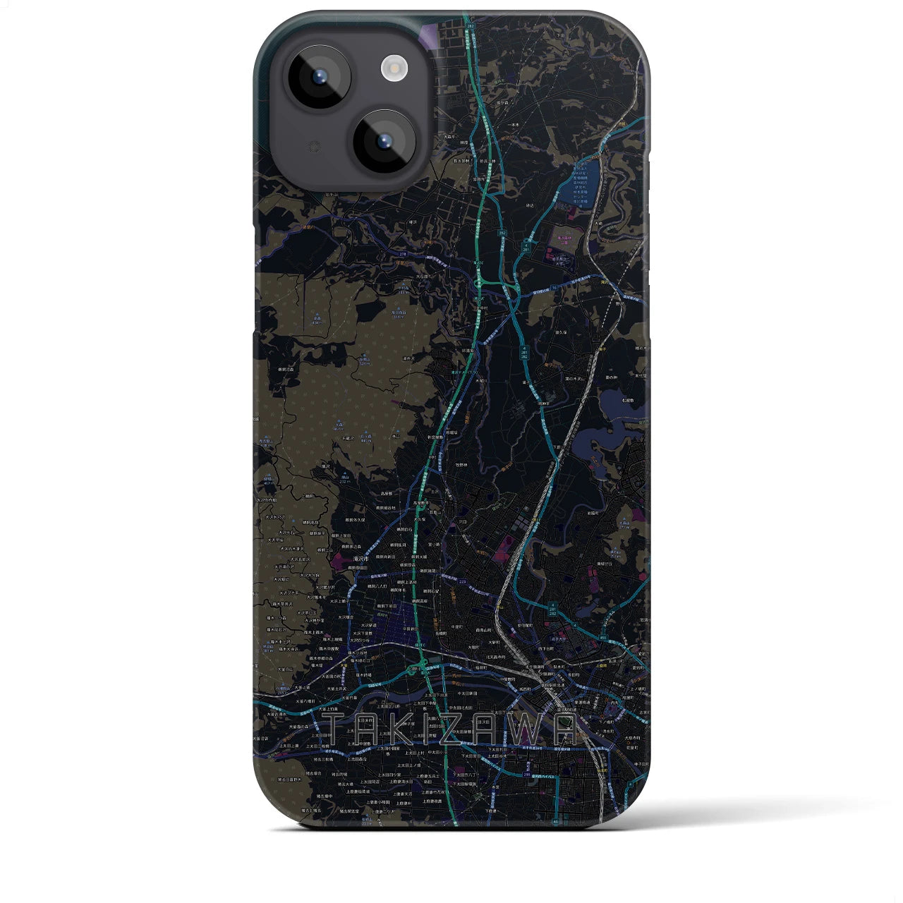 【滝沢(岩手県)】地図柄iPhoneケース(バックカバータイプ)