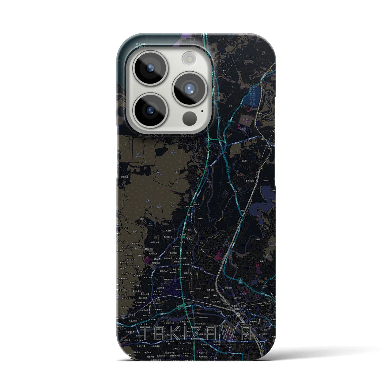【滝沢(岩手県)】地図柄iPhoneケース(バックカバータイプ)
