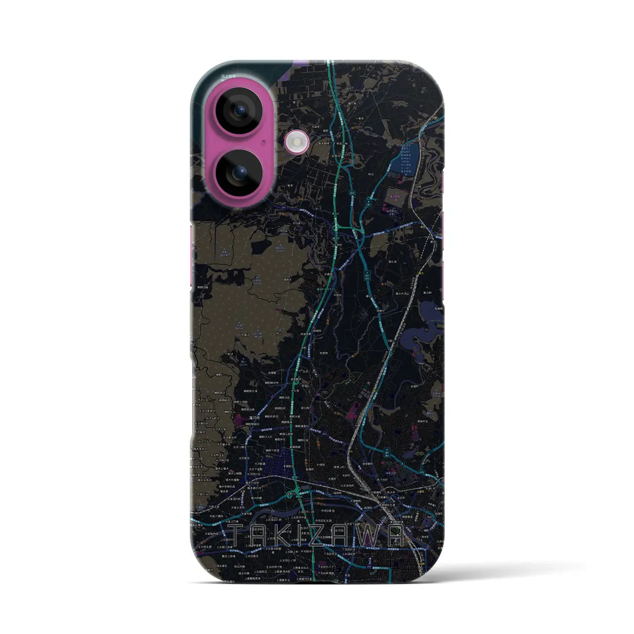 【滝沢(岩手県)】地図柄iPhoneケース(バックカバータイプ)