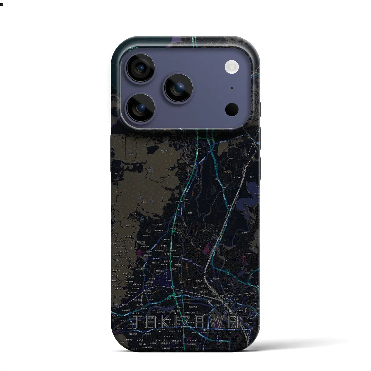 【滝沢(岩手県)】地図柄iPhoneケース(バックカバータイプ)