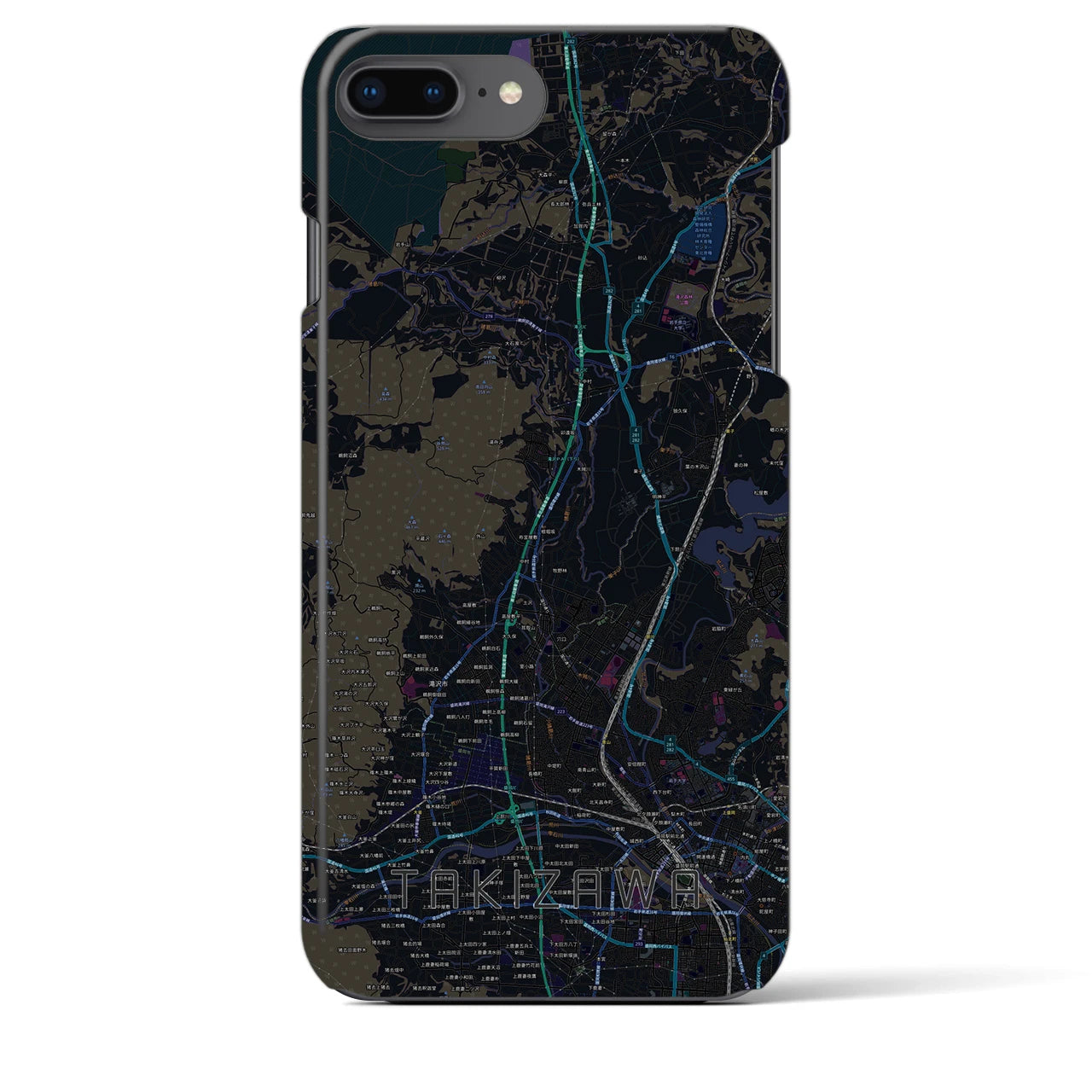 【滝沢(岩手県)】地図柄iPhoneケース(バックカバータイプ)