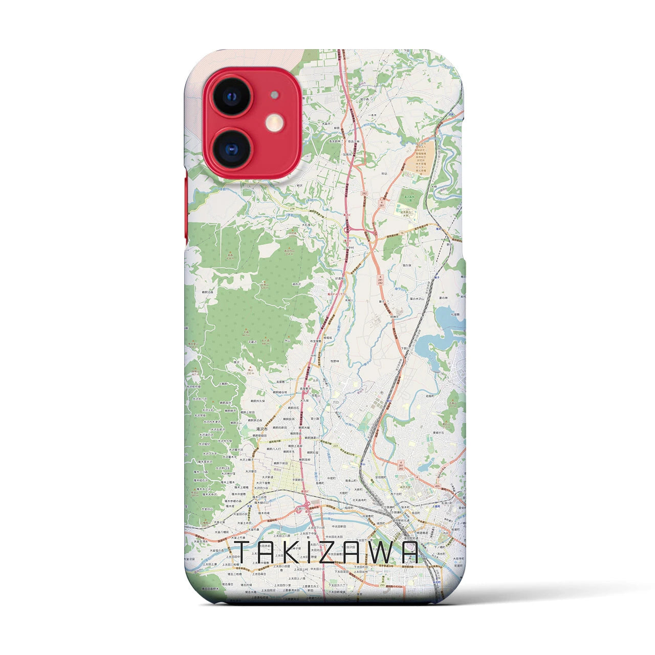 【滝沢(岩手県)】地図柄iPhoneケース(バックカバータイプ)