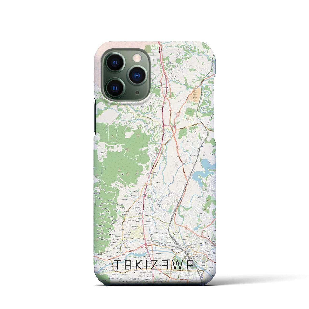 【滝沢(岩手県)】地図柄iPhoneケース(バックカバータイプ)