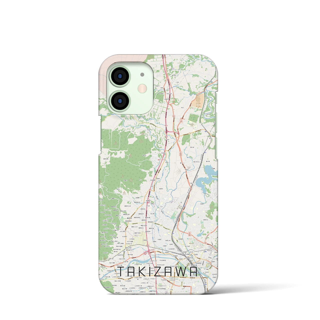 【滝沢(岩手県)】地図柄iPhoneケース(バックカバータイプ)
