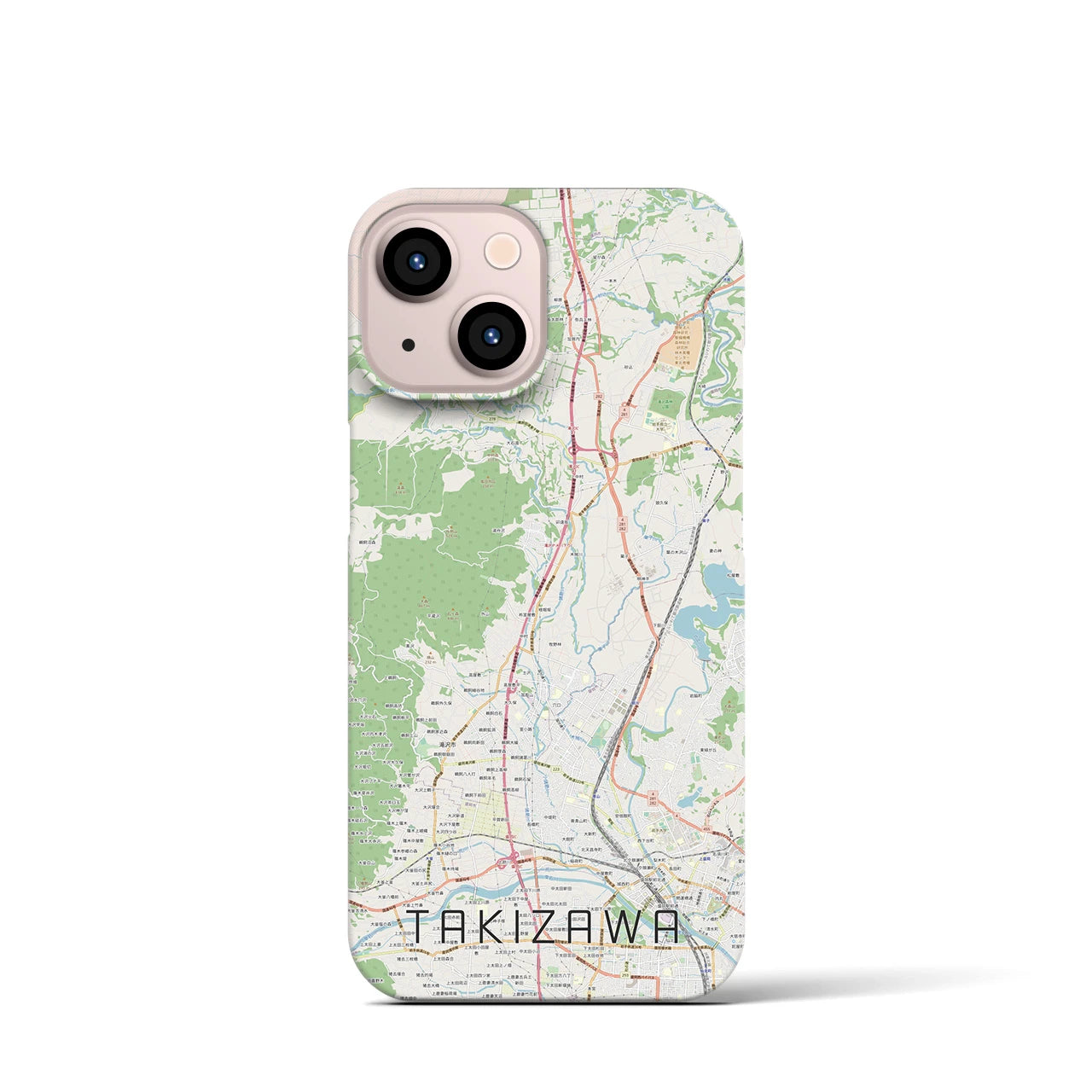 【滝沢(岩手県)】地図柄iPhoneケース(バックカバータイプ)