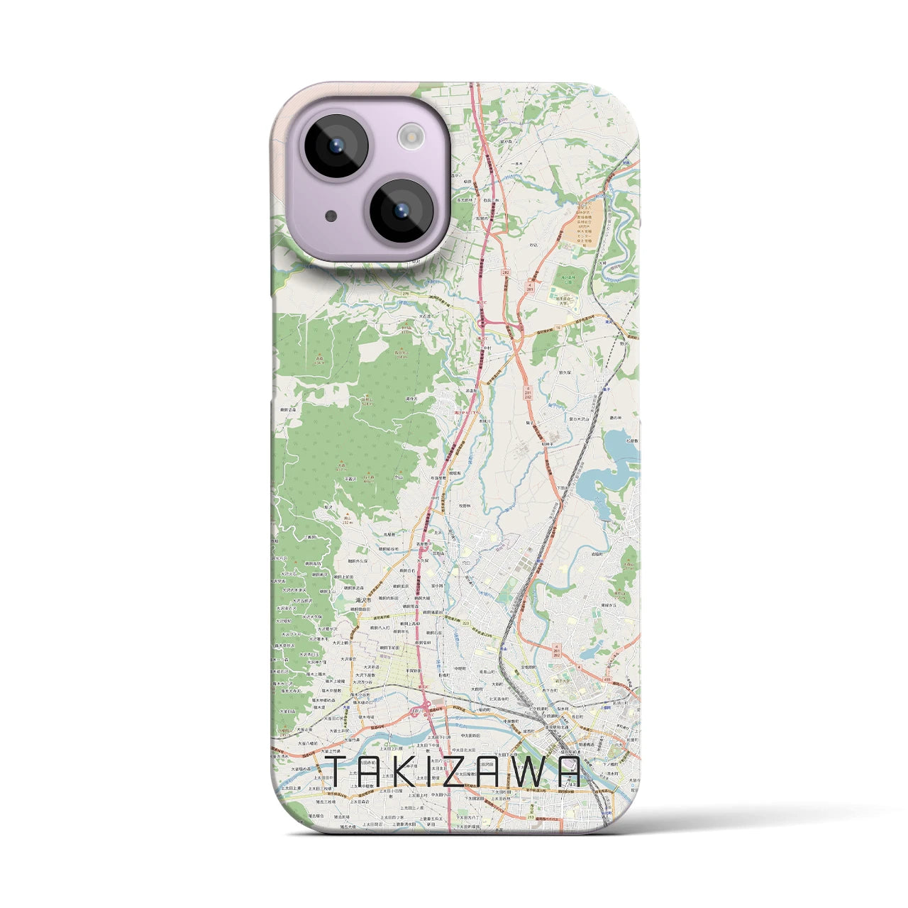 【滝沢(岩手県)】地図柄iPhoneケース(バックカバータイプ)
