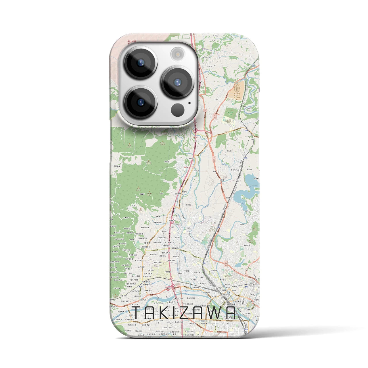 【滝沢(岩手県)】地図柄iPhoneケース(バックカバータイプ)