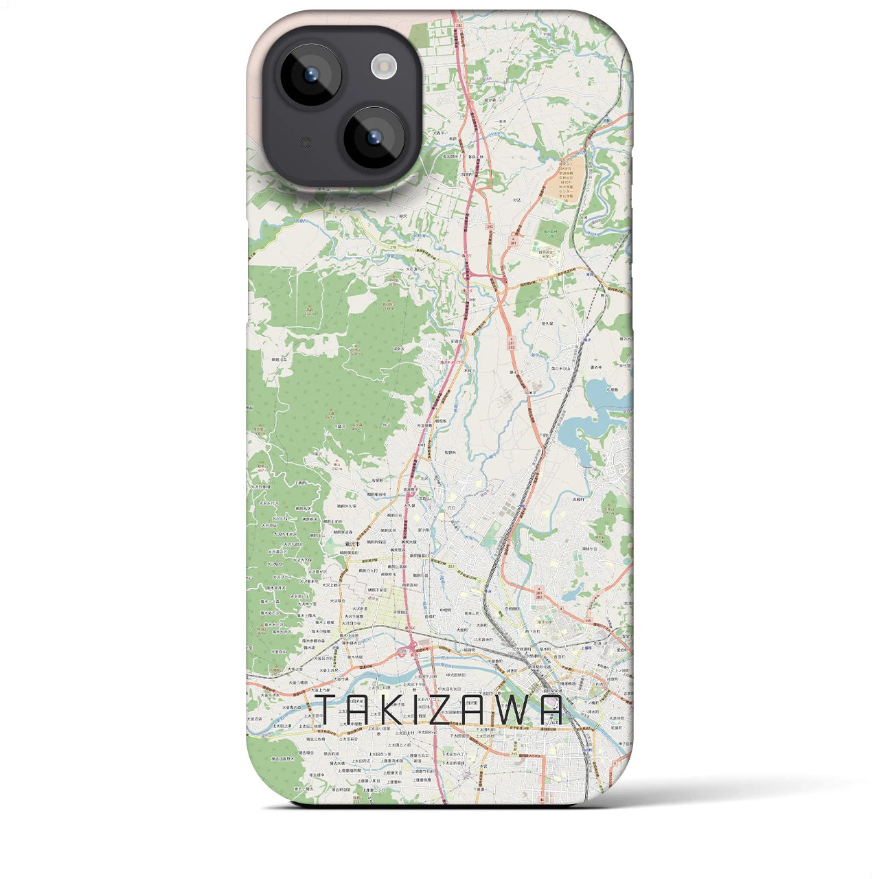 【滝沢(岩手県)】地図柄iPhoneケース(バックカバータイプ)