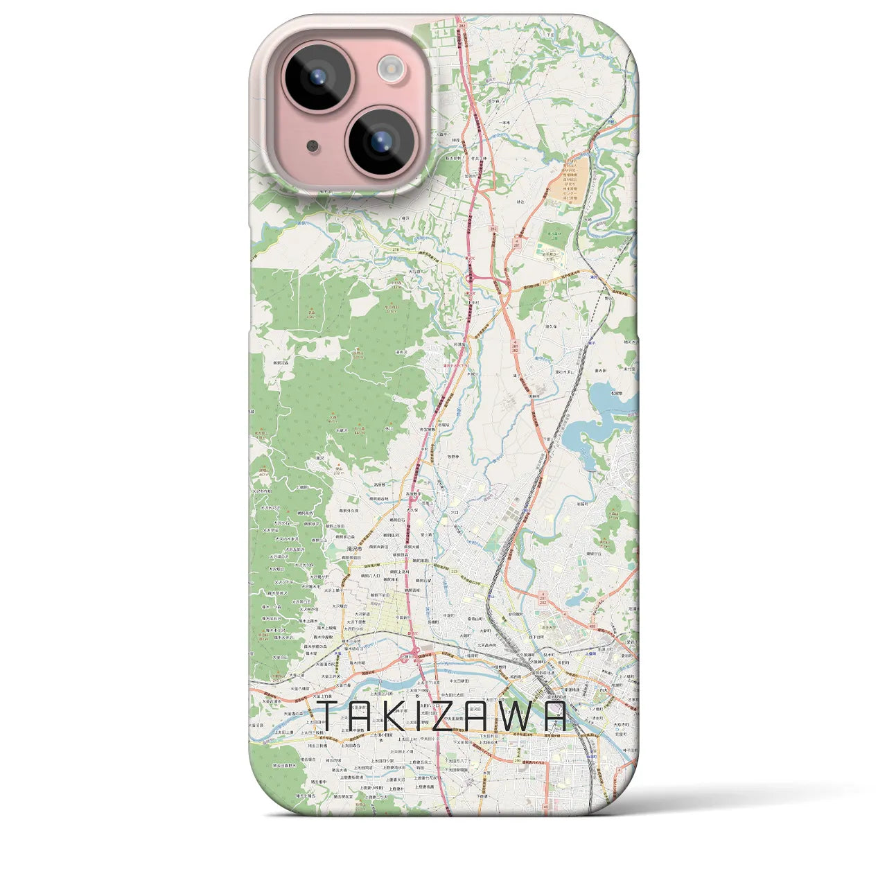 【滝沢(岩手県)】地図柄iPhoneケース(バックカバータイプ)