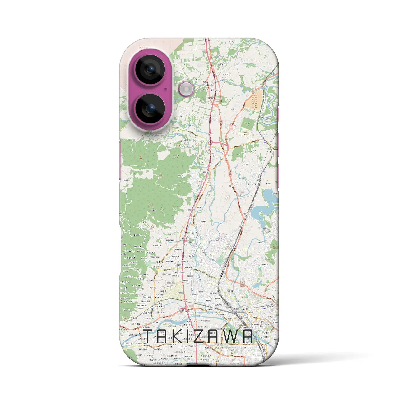 【滝沢(岩手県)】地図柄iPhoneケース(バックカバータイプ)