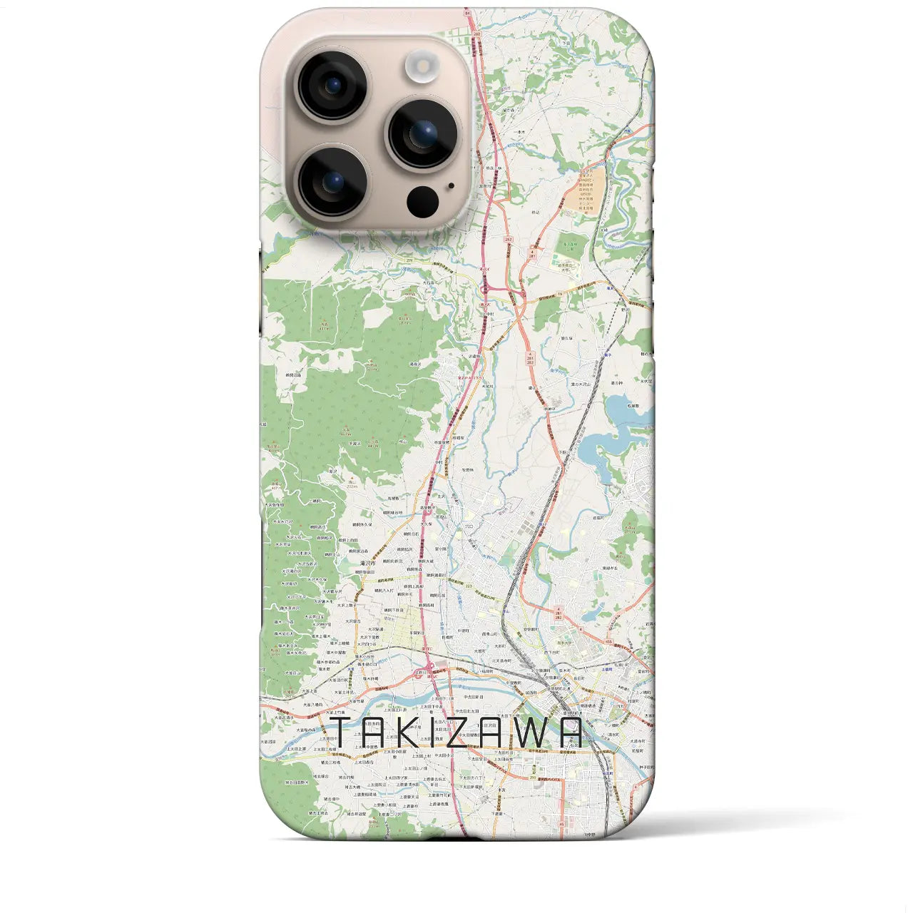 【滝沢(岩手県)】地図柄iPhoneケース(バックカバータイプ)