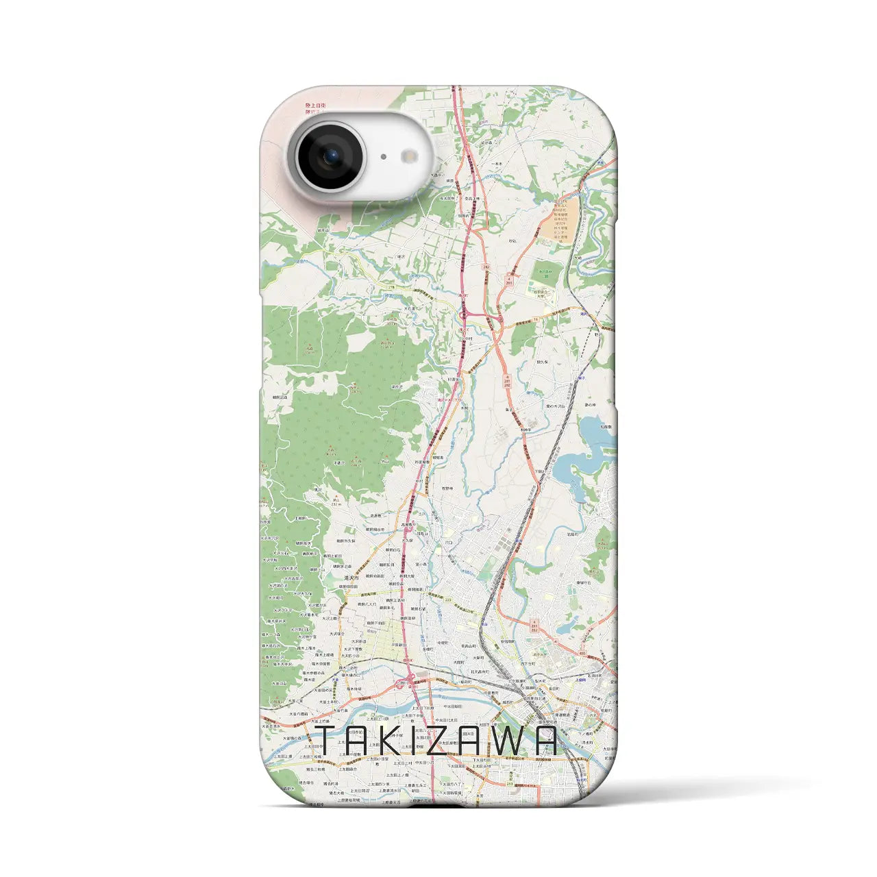 【滝沢(岩手県)】地図柄iPhoneケース(バックカバータイプ)