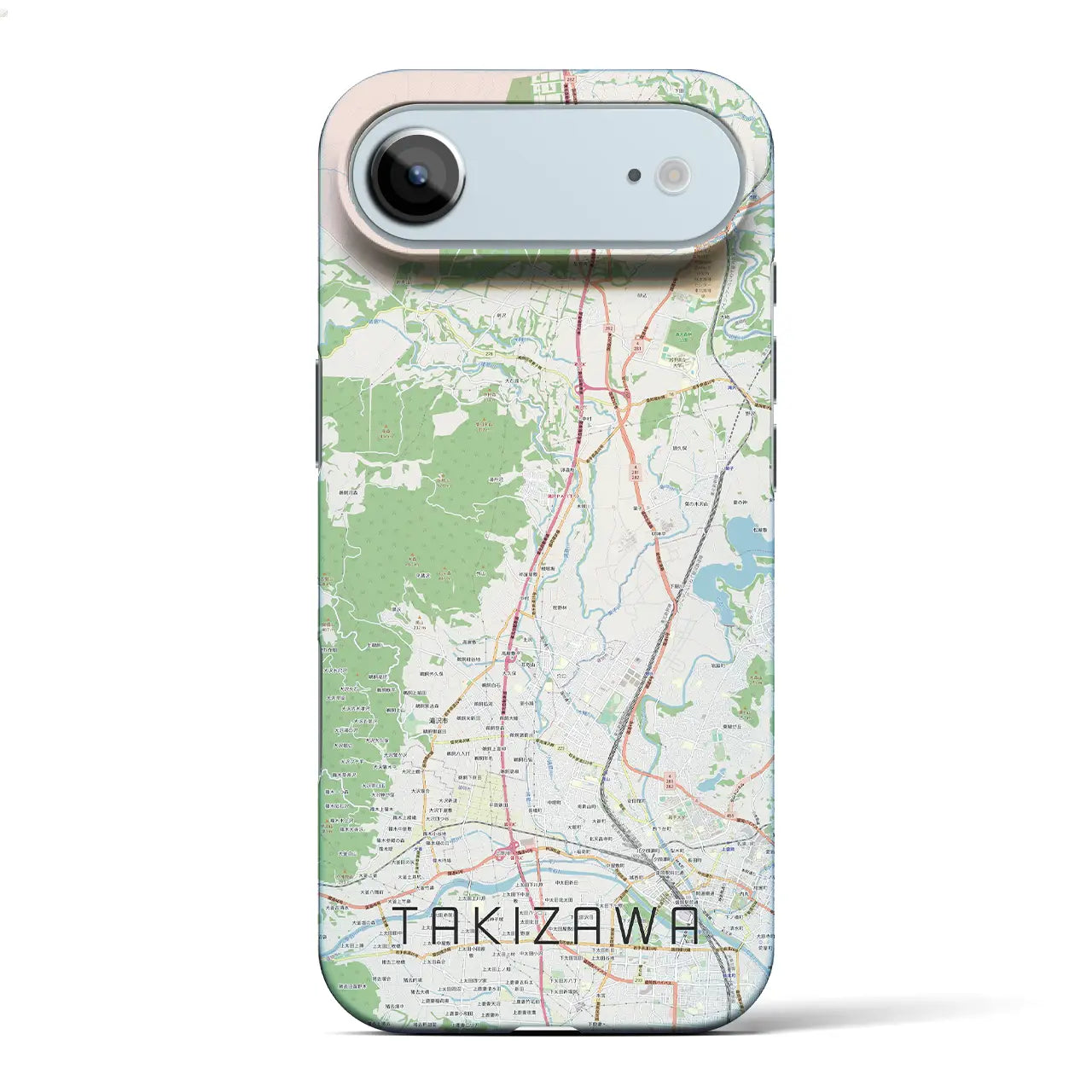 【滝沢(岩手県)】地図柄iPhoneケース(バックカバータイプ)ナチュラル・iPhone 17 Pro Max 用