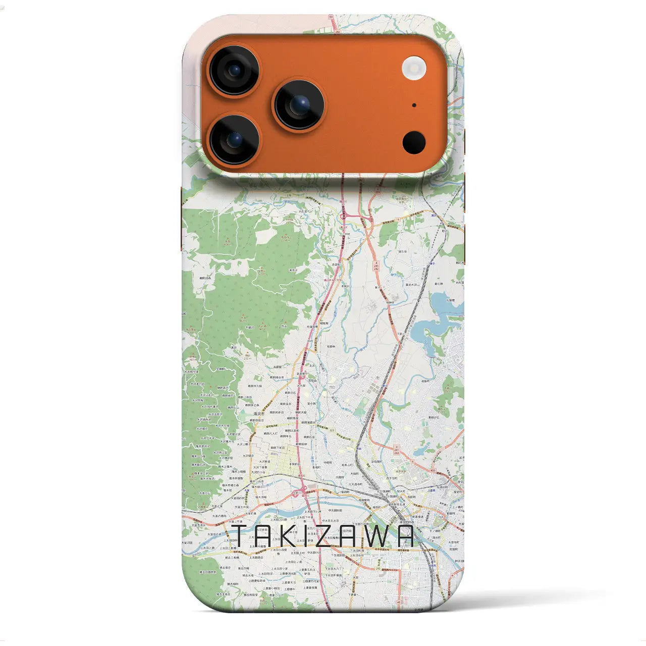 【滝沢(岩手県)】地図柄iPhoneケース(バックカバータイプ)