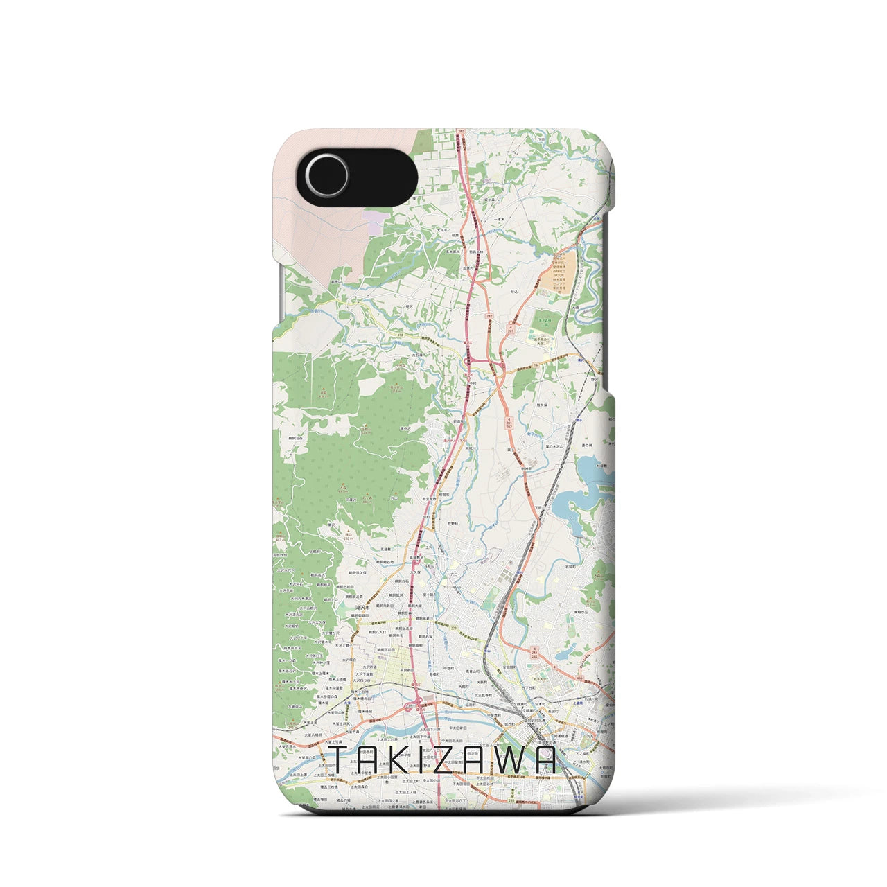 【滝沢(岩手県)】地図柄iPhoneケース(バックカバータイプ)