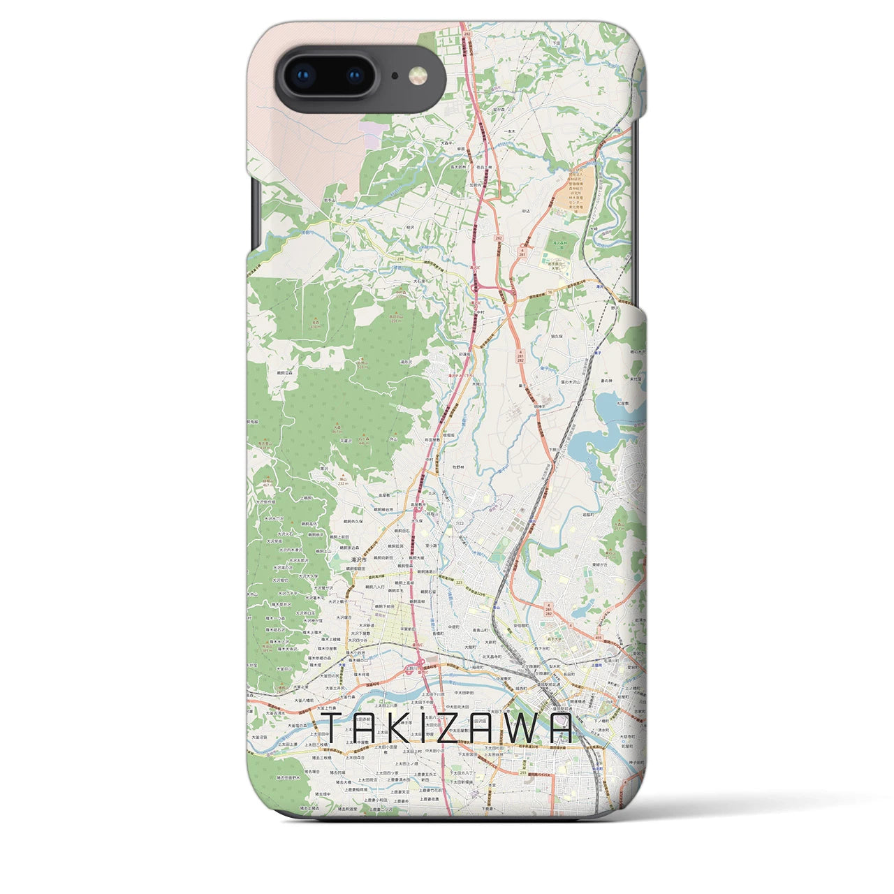 【滝沢(岩手県)】地図柄iPhoneケース(バックカバータイプ)