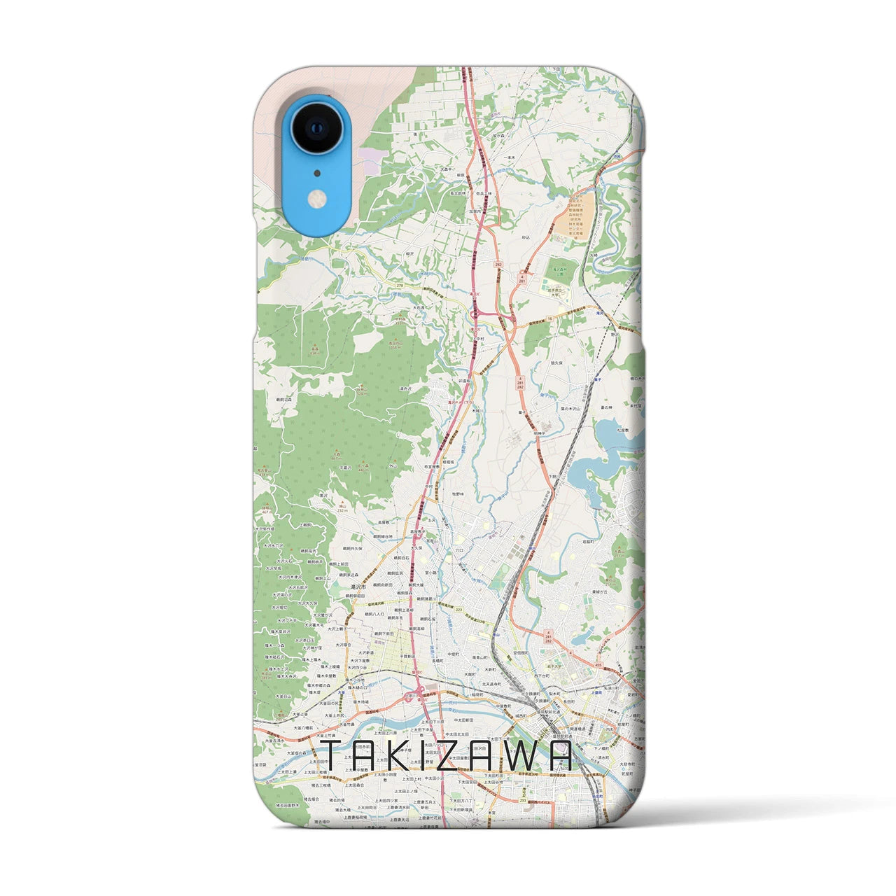 【滝沢(岩手県)】地図柄iPhoneケース(バックカバータイプ)