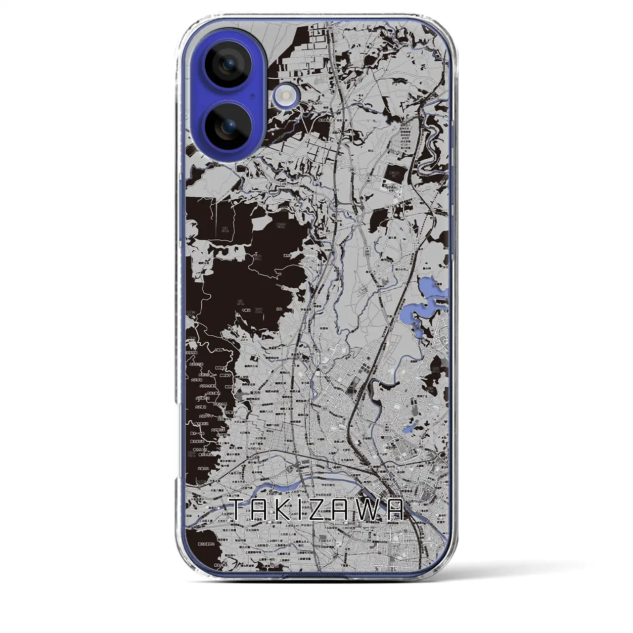 【滝沢(岩手県)】地図柄iPhoneケース(クリアタイプ)