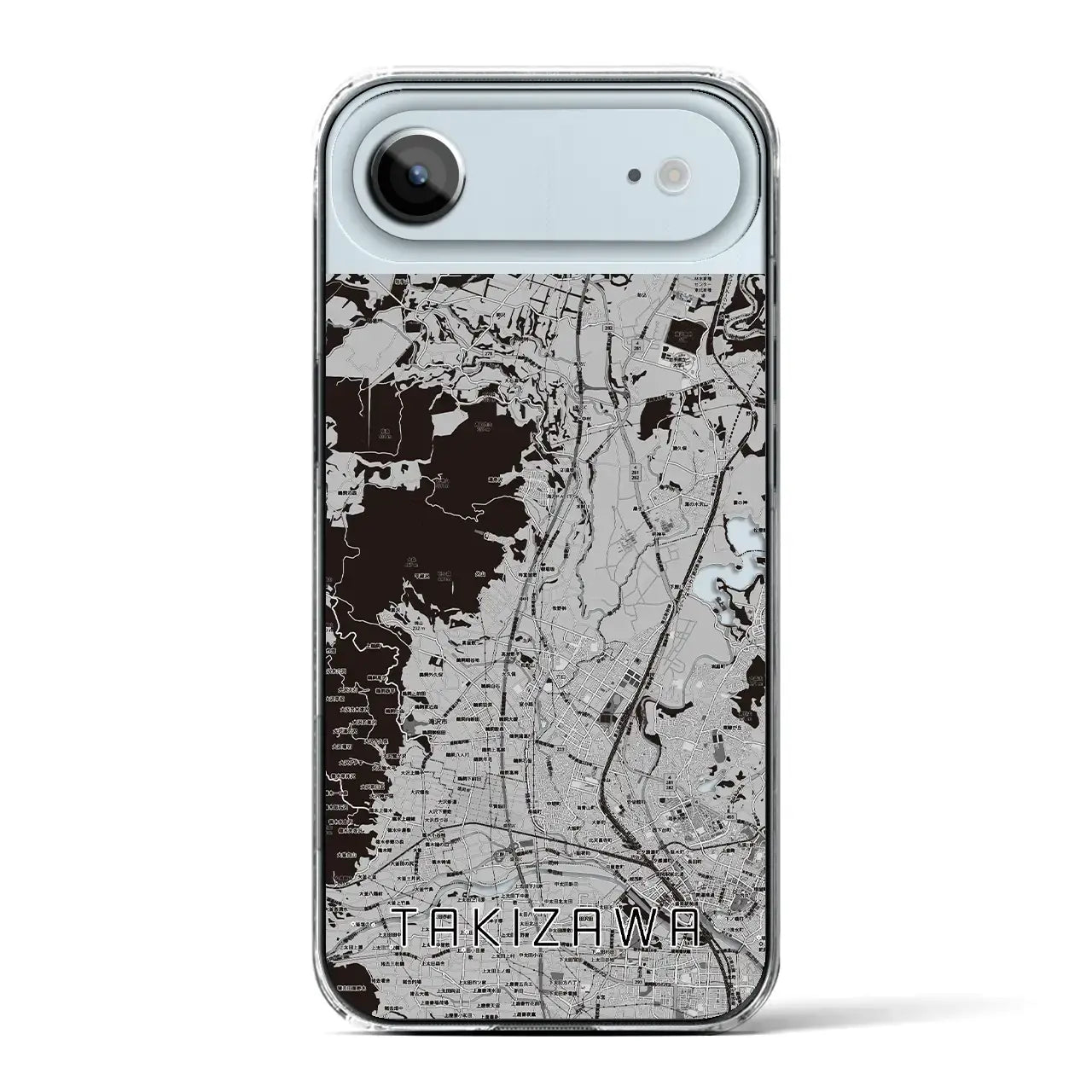 【滝沢(岩手県)】地図柄iPhoneケース(クリアタイプ)