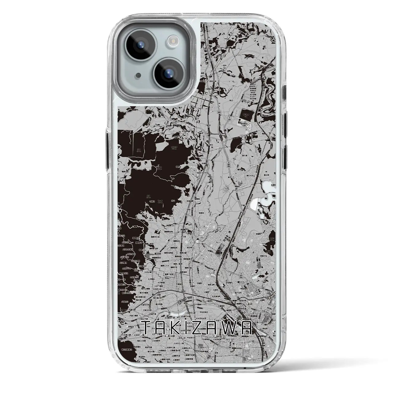 【滝沢(岩手県)】地図柄iPhoneケース(MagSafeタイプ)