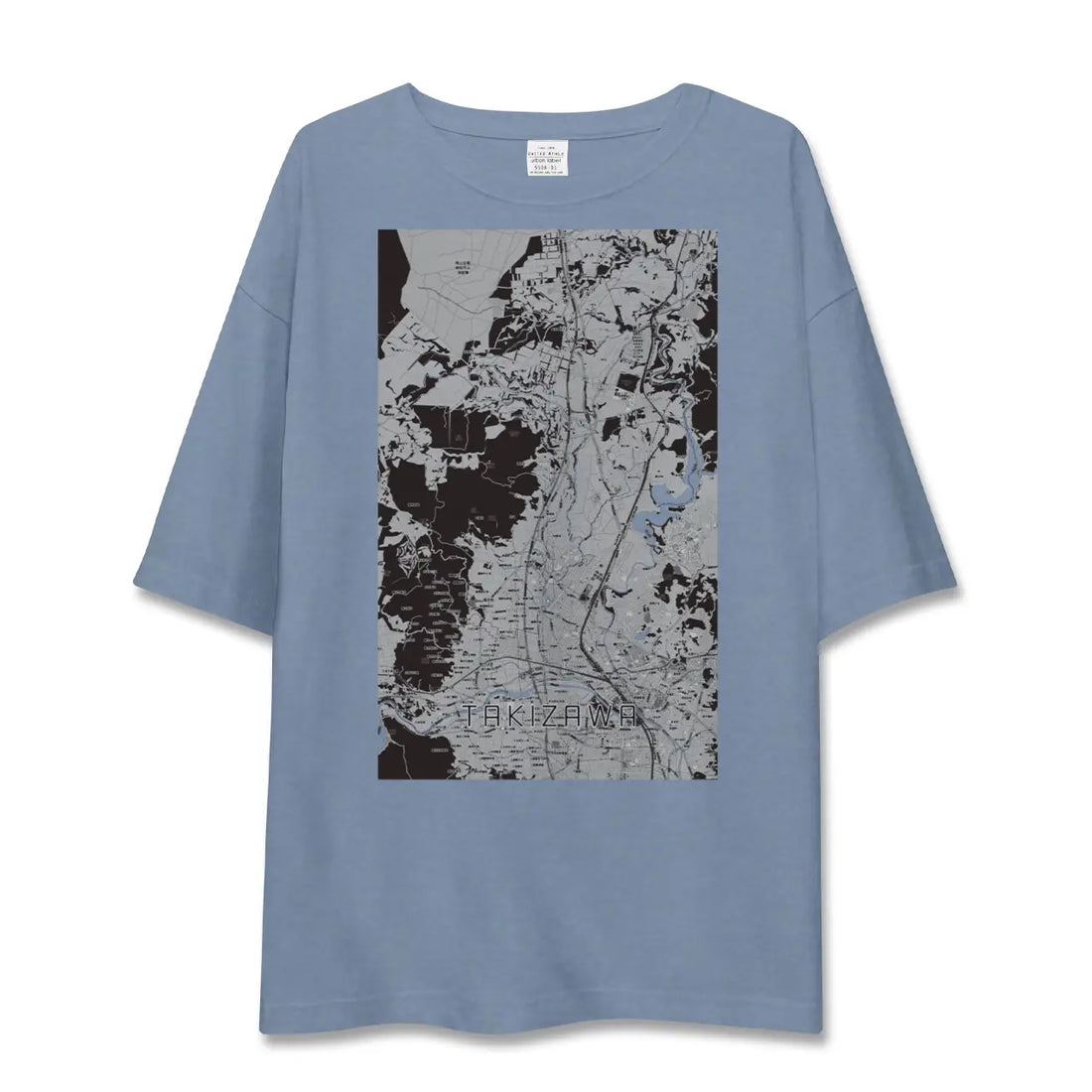 【滝沢(岩手県)】地図柄ビッグシルエットTシャツ