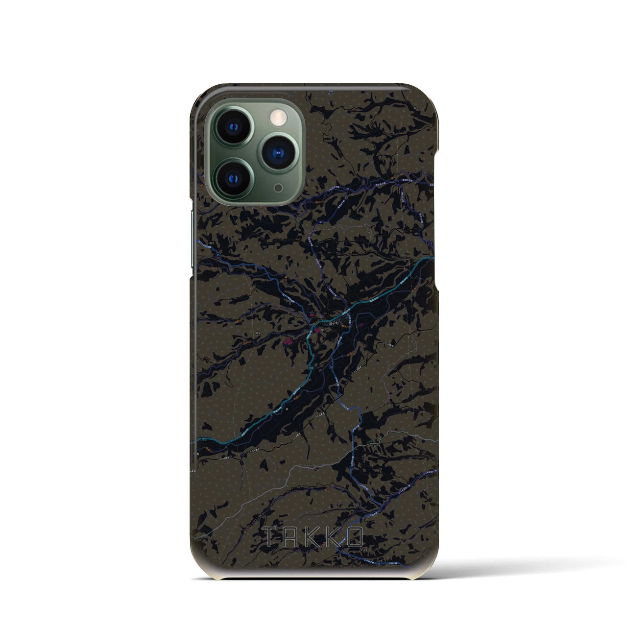 【田子(青森県)】地図柄iPhoneケース(バックカバータイプ)