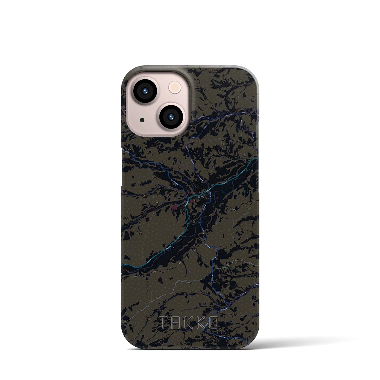 【田子(青森県)】地図柄iPhoneケース(バックカバータイプ)