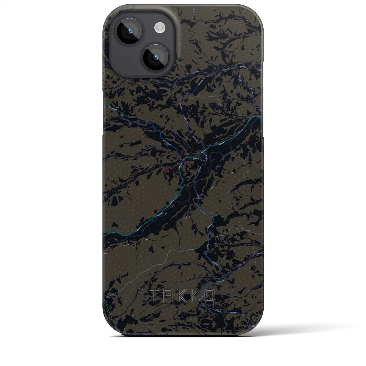 【田子(青森県)】地図柄iPhoneケース(バックカバータイプ)