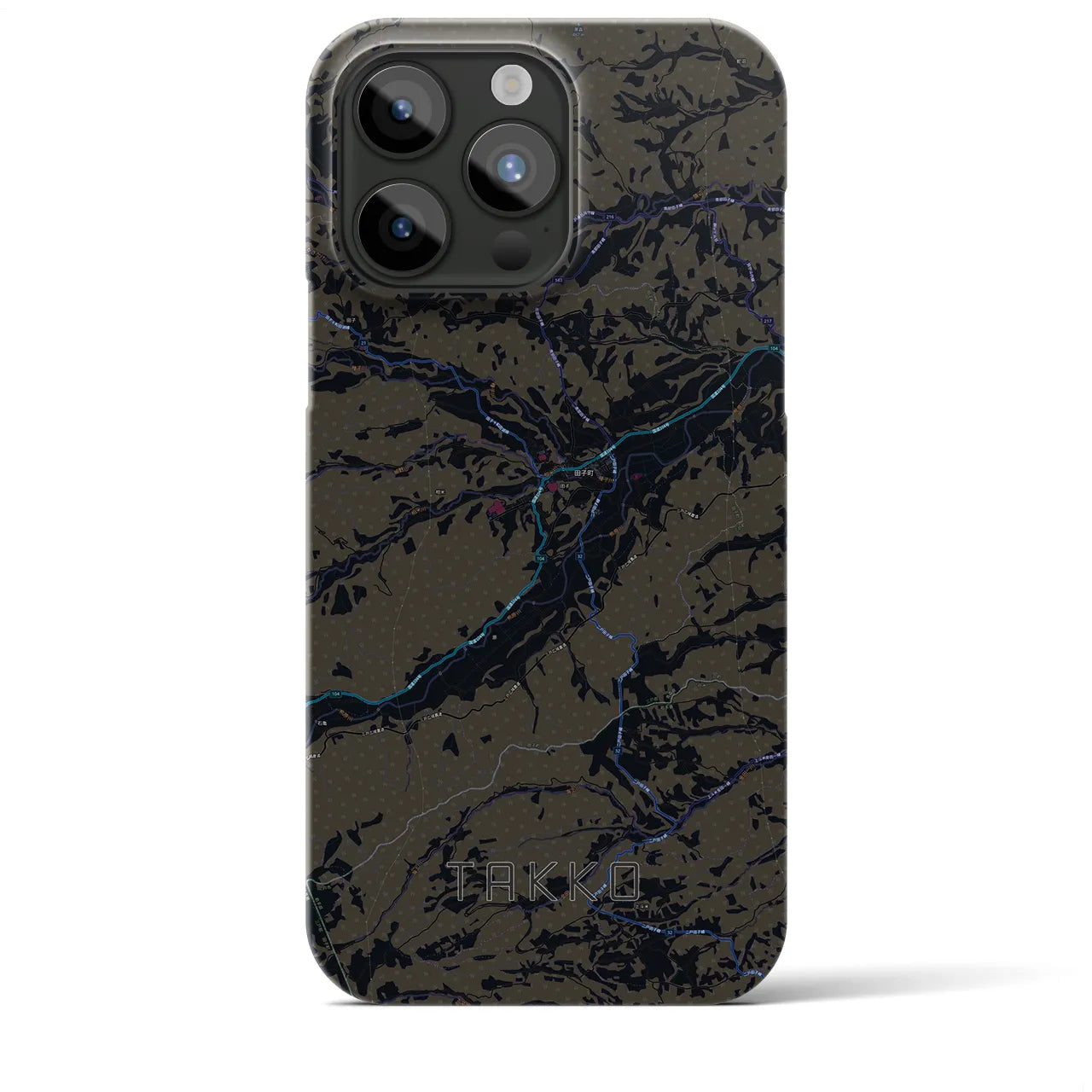 【田子(青森県)】地図柄iPhoneケース(バックカバータイプ)