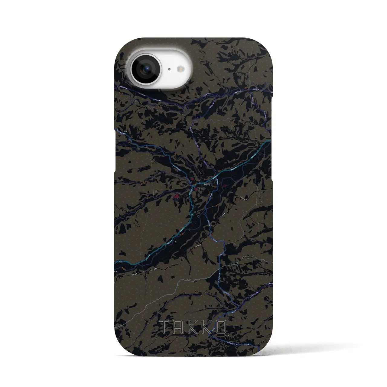 【田子(青森県)】地図柄iPhoneケース(バックカバータイプ)