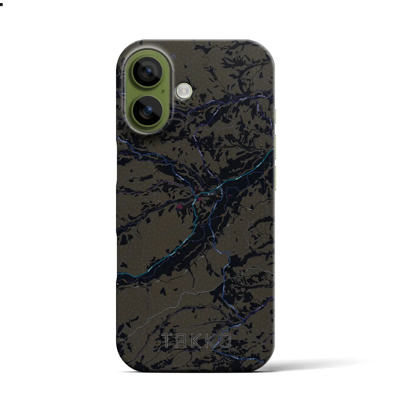 【田子(青森県)】地図柄iPhoneケース(バックカバータイプ)