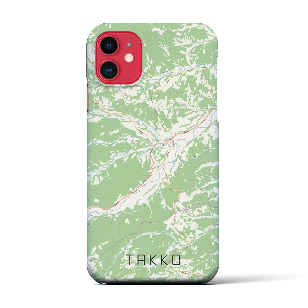【田子(青森県)】地図柄iPhoneケース(バックカバータイプ)