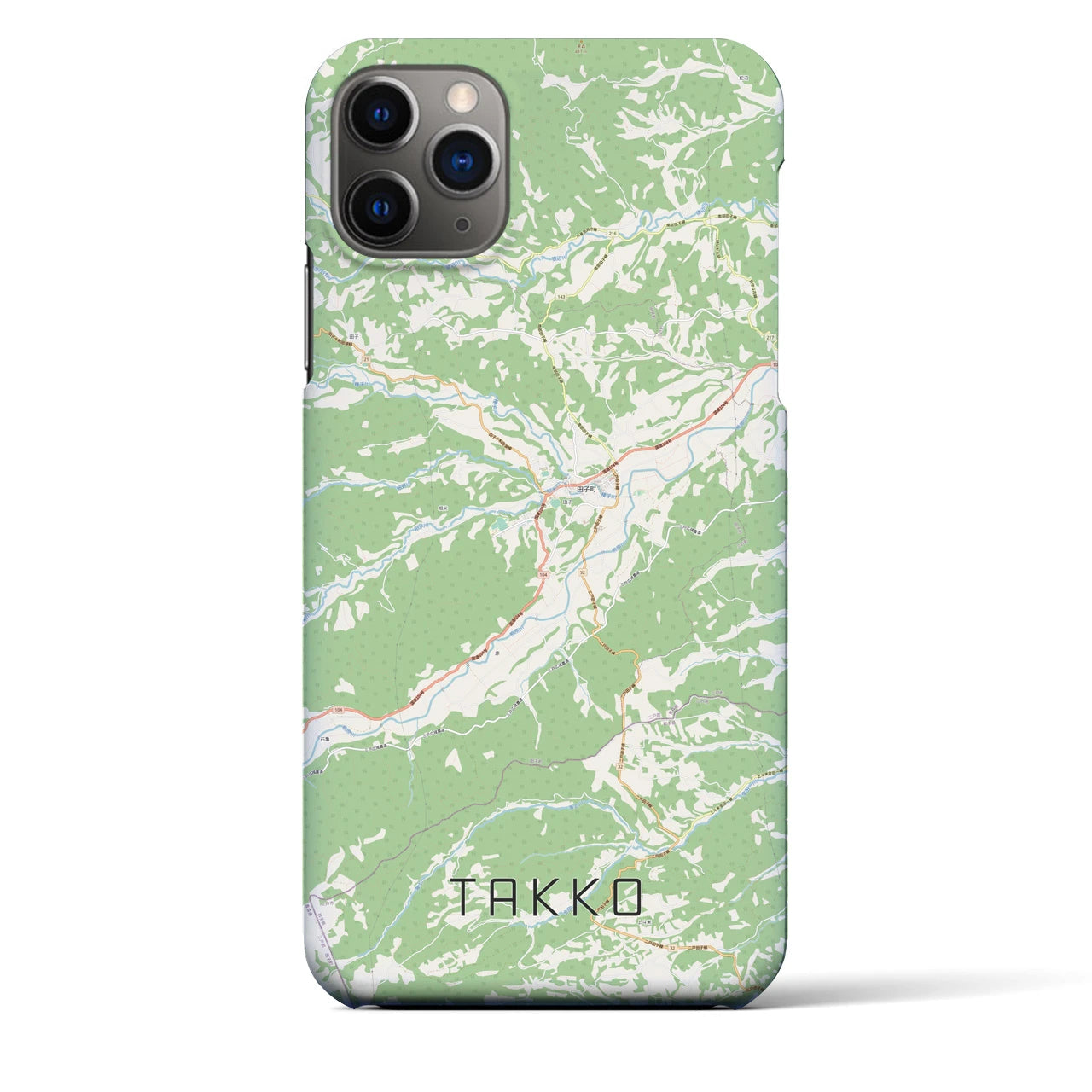 【田子(青森県)】地図柄iPhoneケース(バックカバータイプ)
