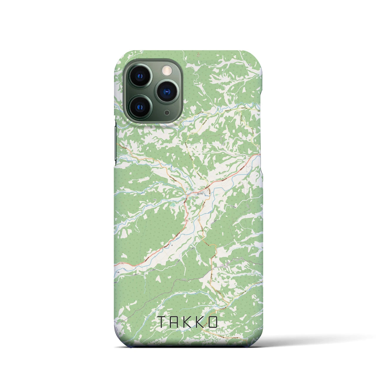 【田子(青森県)】地図柄iPhoneケース(バックカバータイプ)