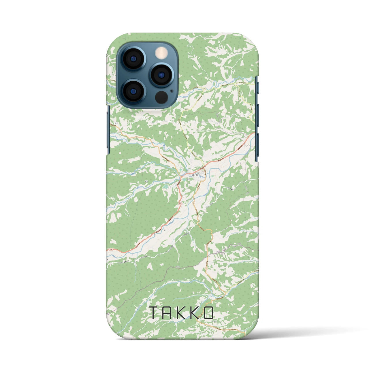 【田子(青森県)】地図柄iPhoneケース(バックカバータイプ)