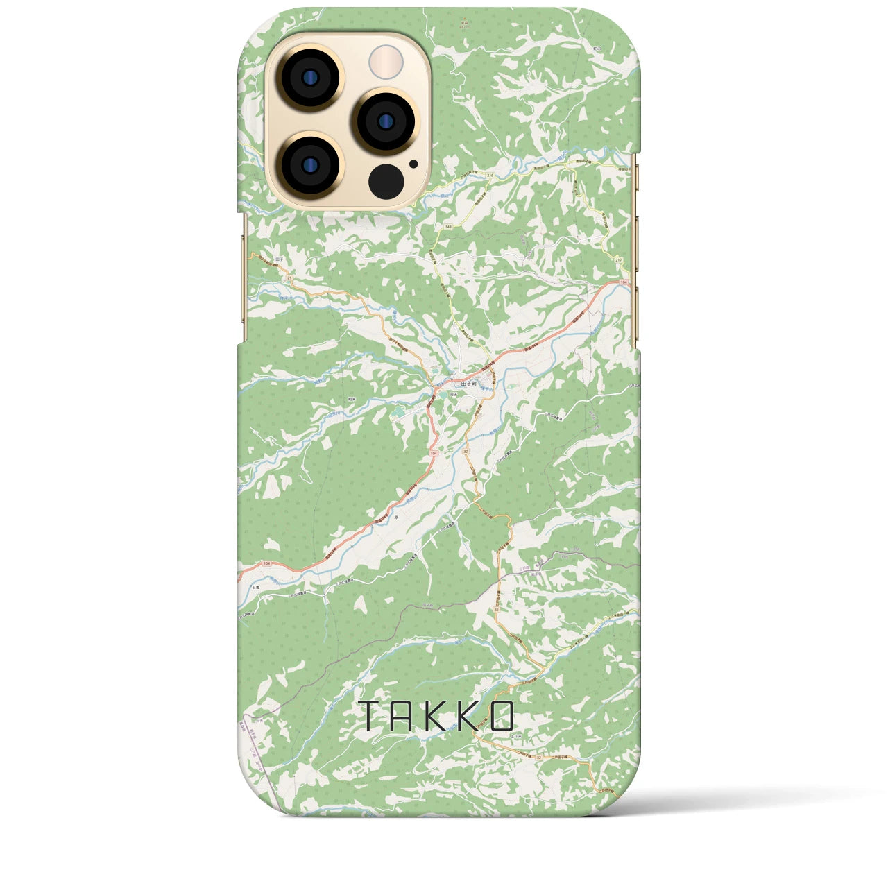 【田子(青森県)】地図柄iPhoneケース(バックカバータイプ)