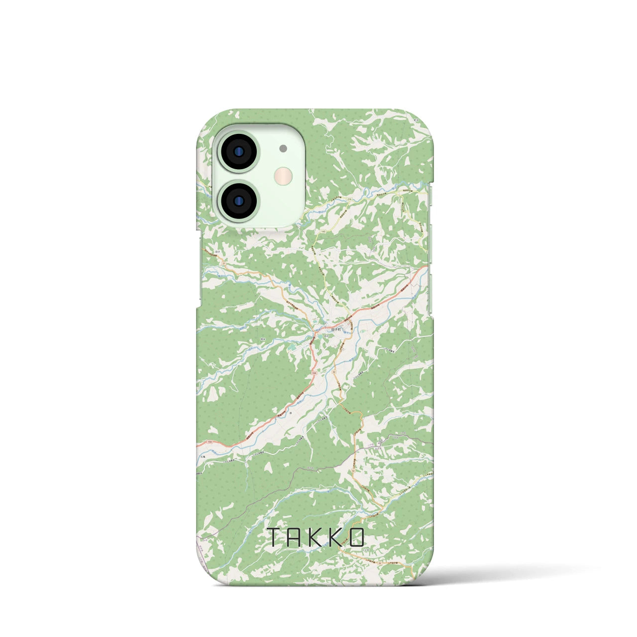 【田子(青森県)】地図柄iPhoneケース(バックカバータイプ)