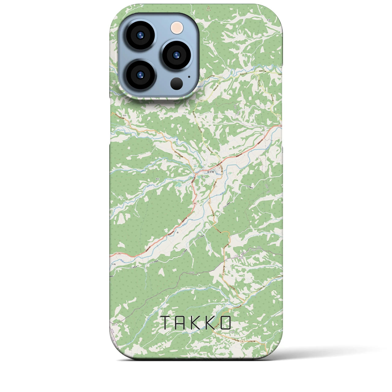 【田子(青森県)】地図柄iPhoneケース(バックカバータイプ)