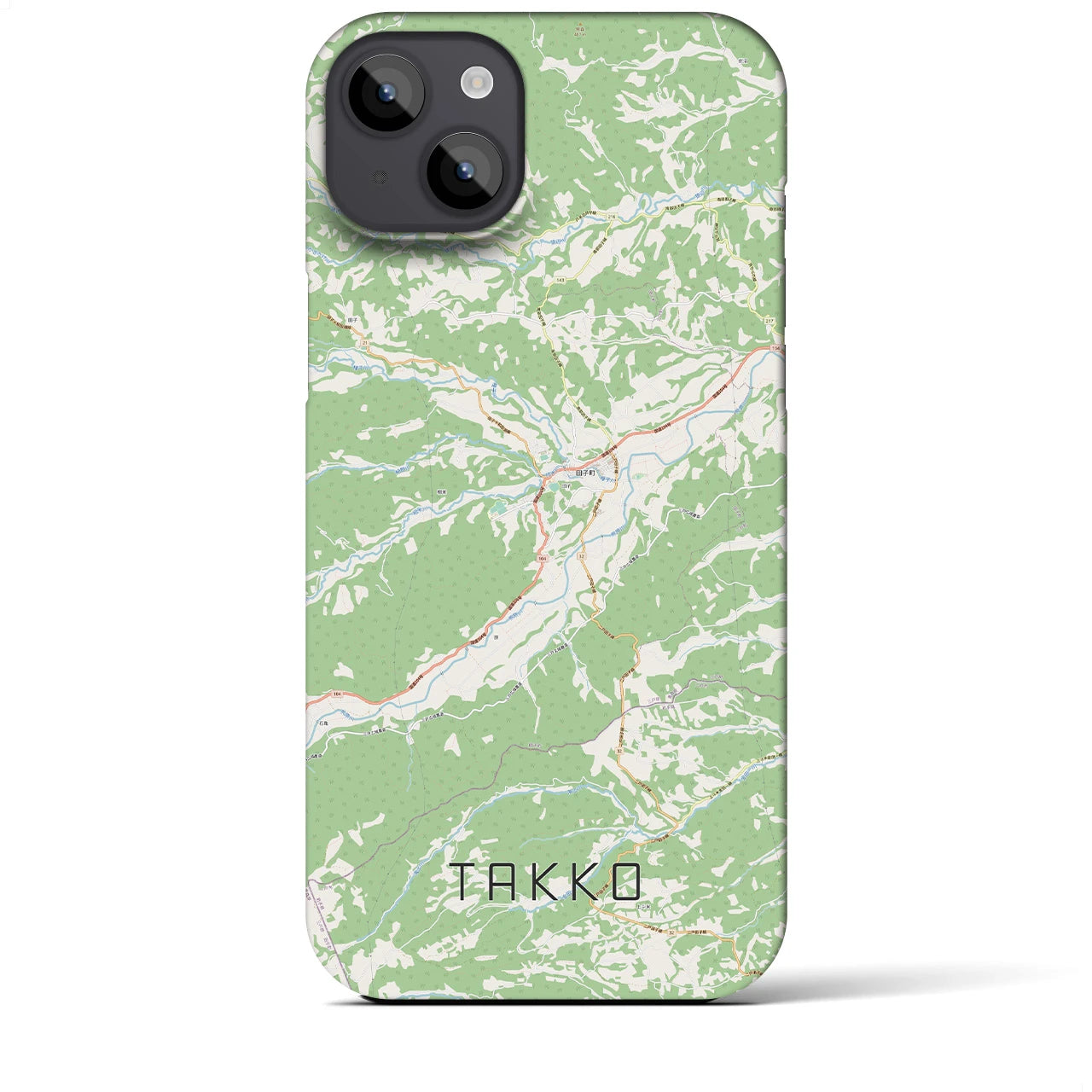 【田子(青森県)】地図柄iPhoneケース(バックカバータイプ)