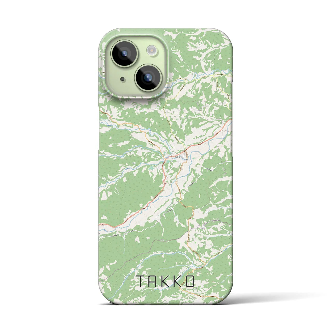 【田子(青森県)】地図柄iPhoneケース(バックカバータイプ)