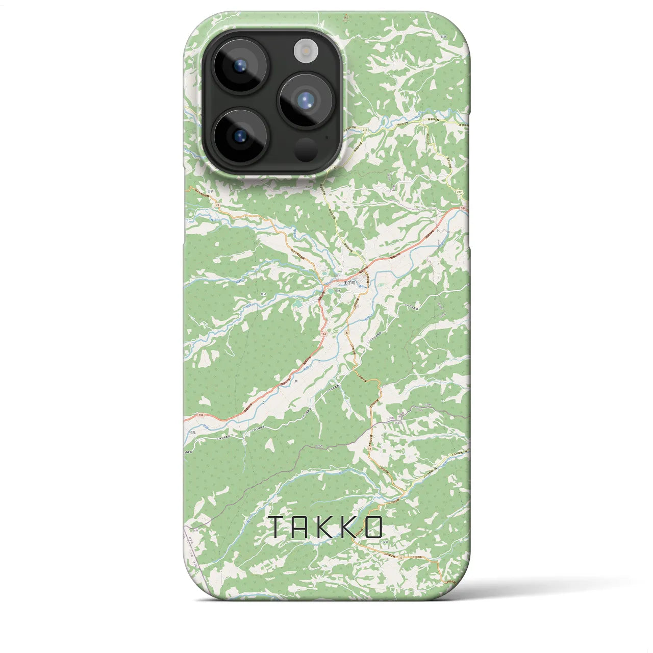 【田子(青森県)】地図柄iPhoneケース(バックカバータイプ)