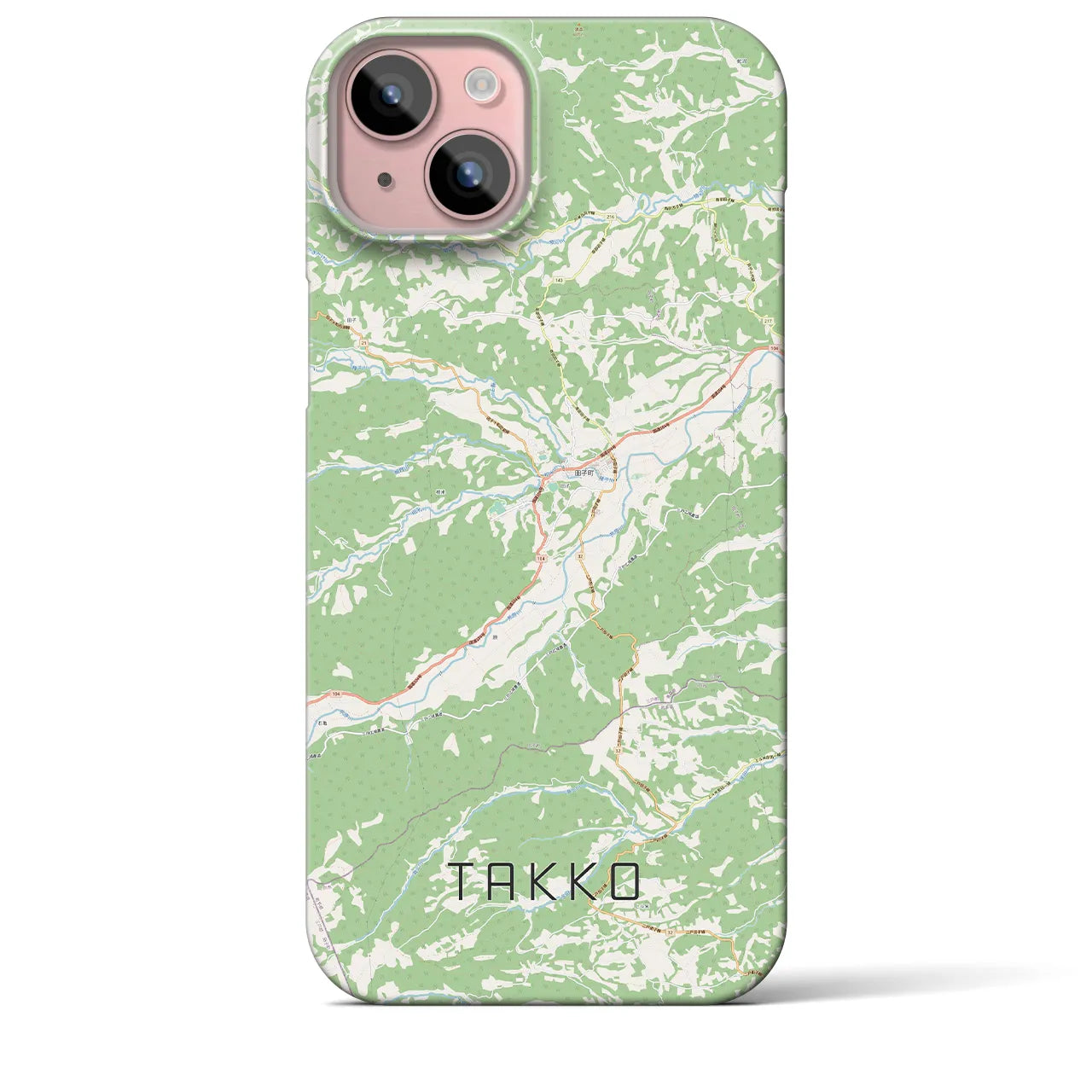 【田子(青森県)】地図柄iPhoneケース(バックカバータイプ)