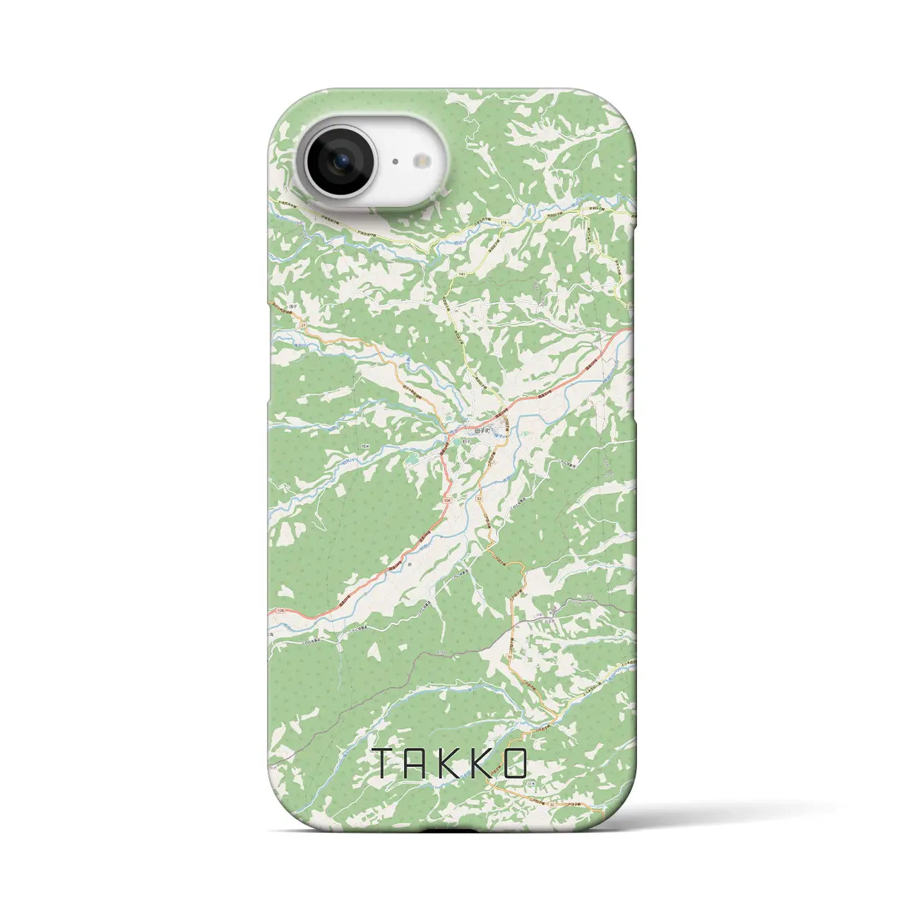 【田子(青森県)】地図柄iPhoneケース(バックカバータイプ)
