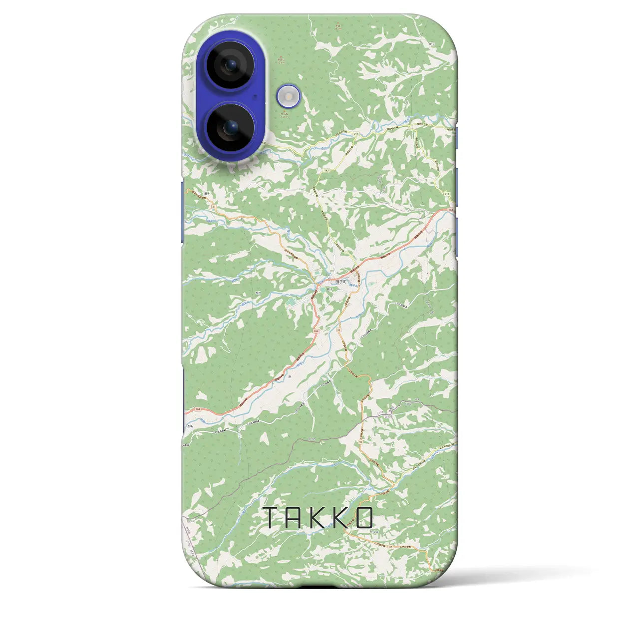【田子(青森県)】地図柄iPhoneケース(バックカバータイプ)ナチュラル・iPhone 16 Pro Max 用