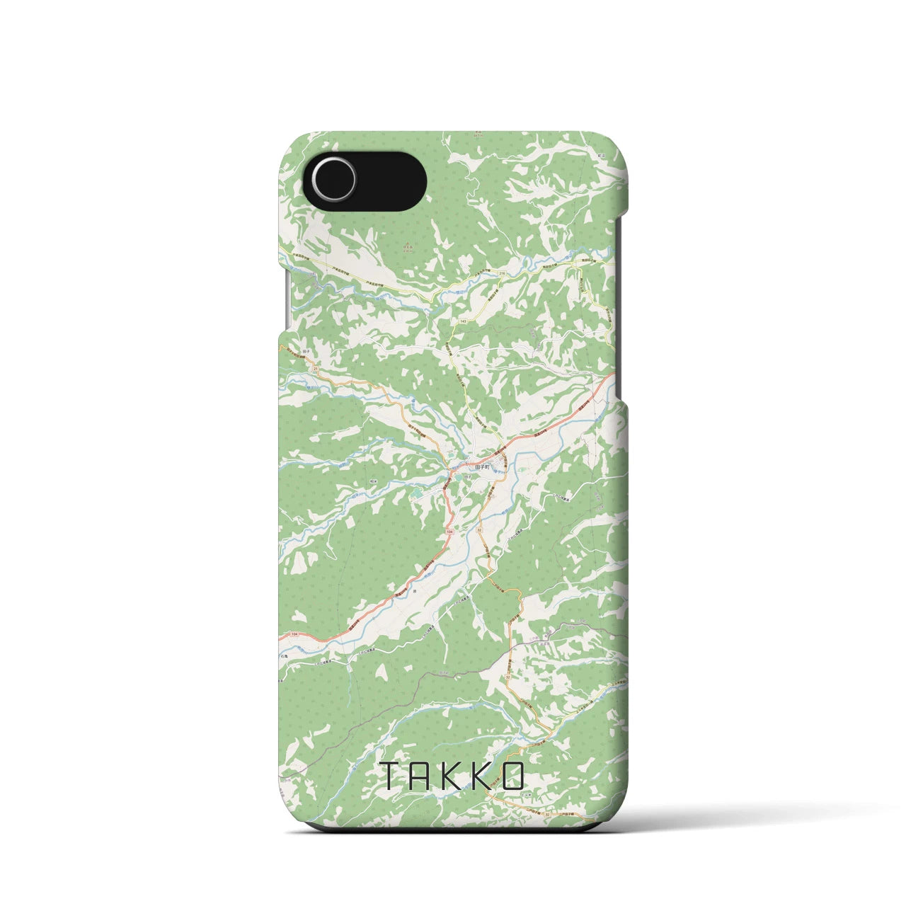 【田子(青森県)】地図柄iPhoneケース(バックカバータイプ)
