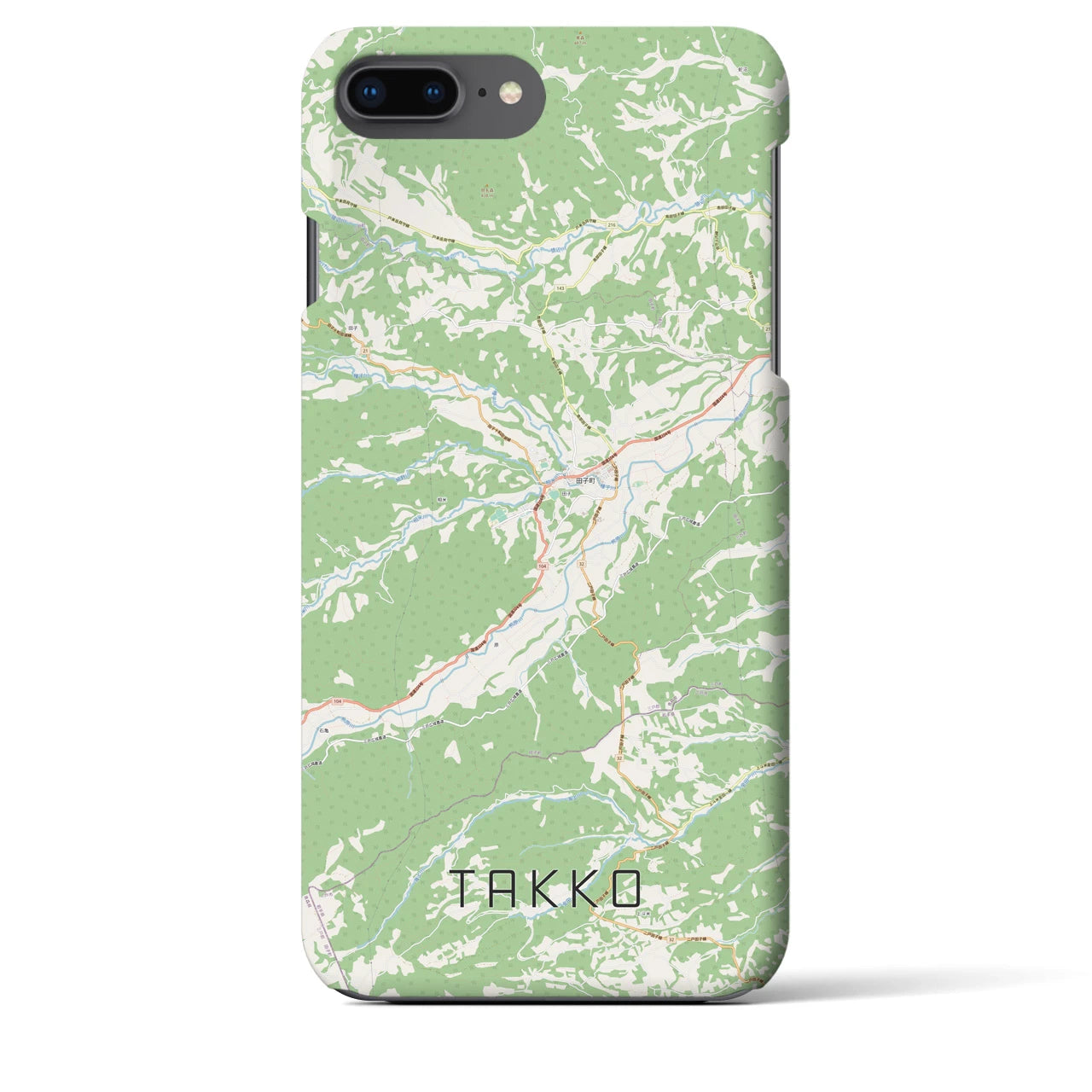 【田子(青森県)】地図柄iPhoneケース(バックカバータイプ)