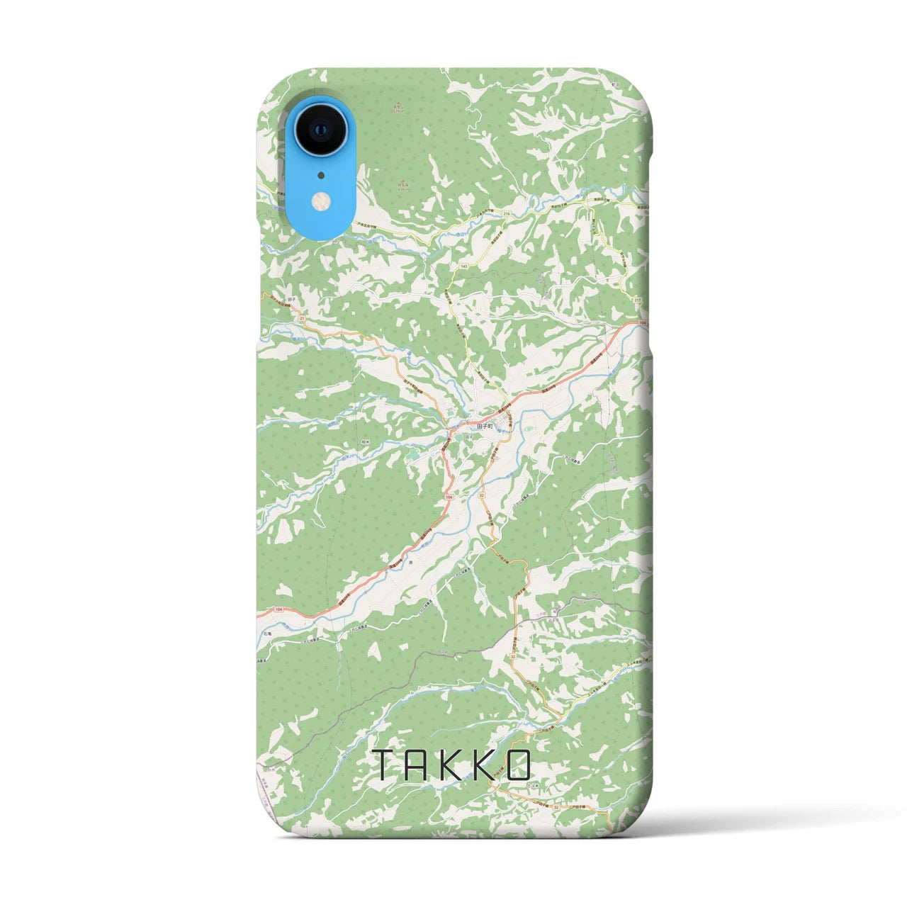 【田子(青森県)】地図柄iPhoneケース(バックカバータイプ)