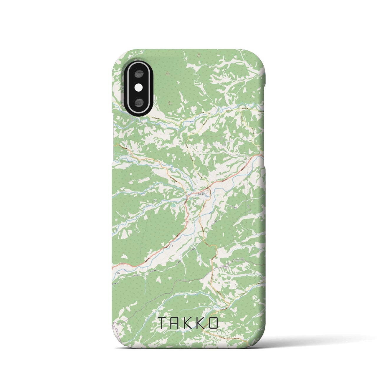 【田子(青森県)】地図柄iPhoneケース(バックカバータイプ)