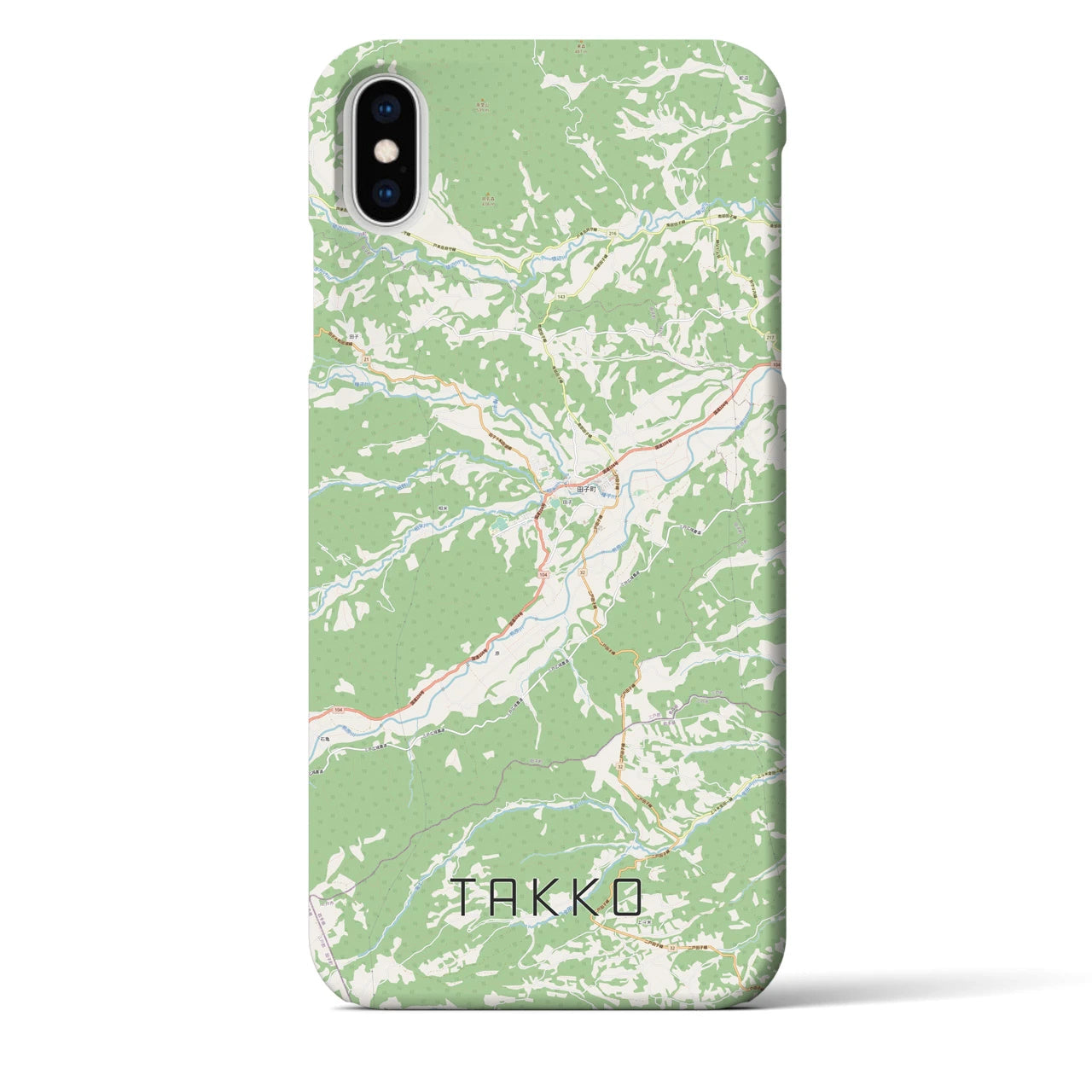 【田子(青森県)】地図柄iPhoneケース(バックカバータイプ)