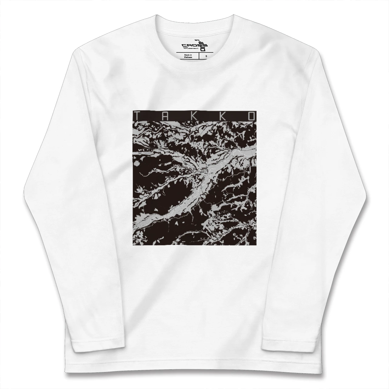 【田子(青森県)】地図柄ロングスリーブTシャツ